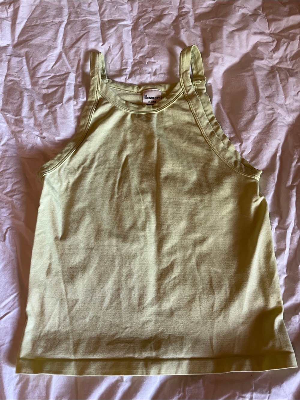 No Boundaries Light Yellow Tank Top